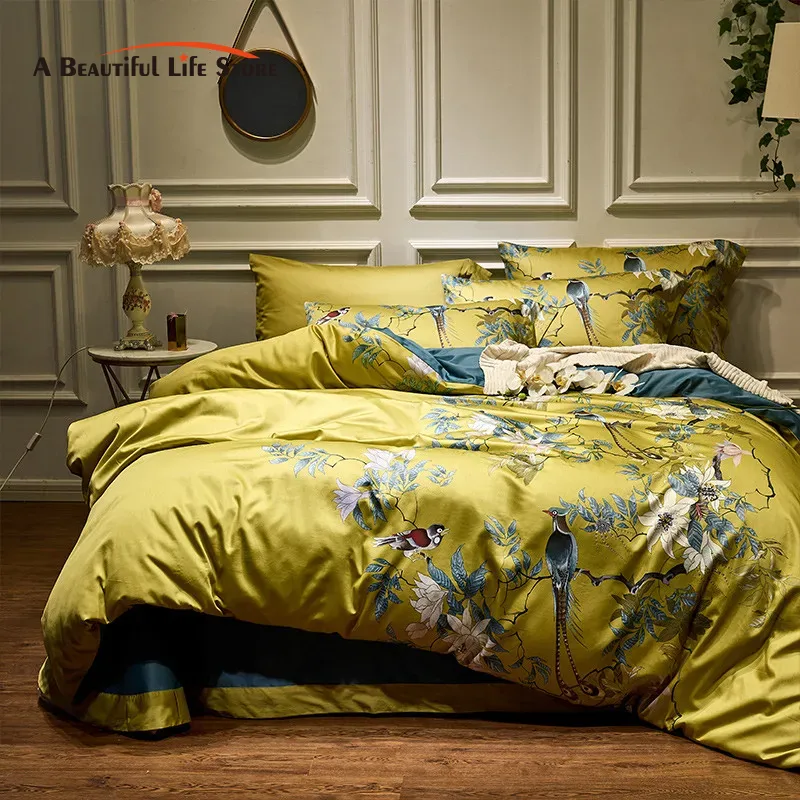 Aesthetic Floral Duvet Cover - Cao Cấp 60 Satin Cotton Ai