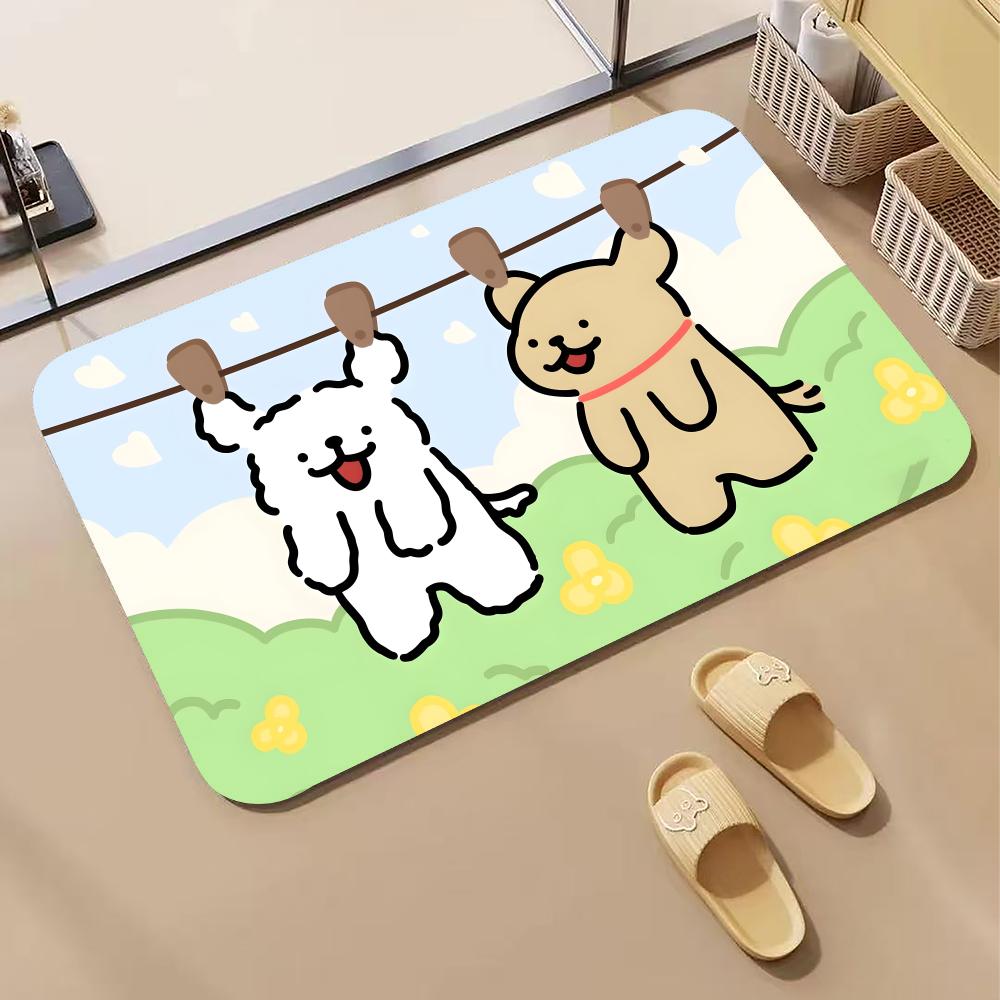 Anime L-LINE FRIENDS Puppy Flo - đánh giá và giá Quick Dry Diatomite Bath Mat