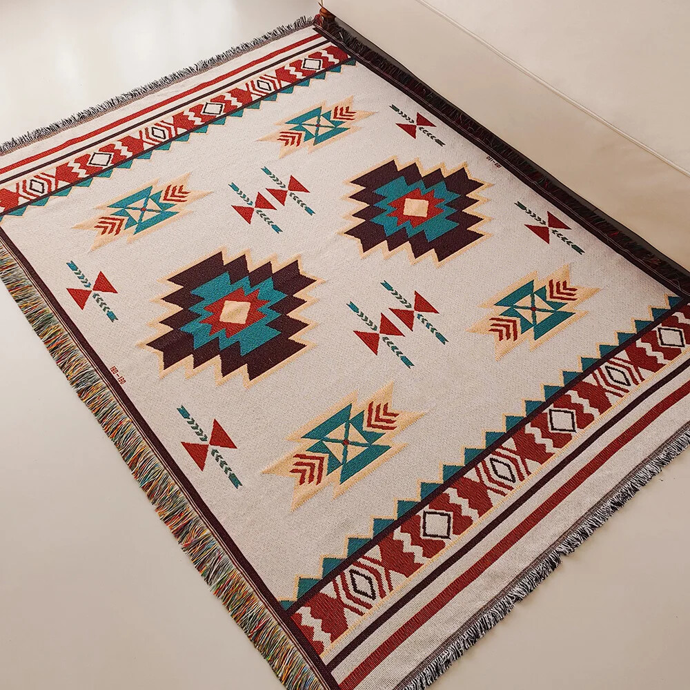 Oversized Boho Aztec Blanket w - đánh giá và giá Boho Throw Blanket Fringe