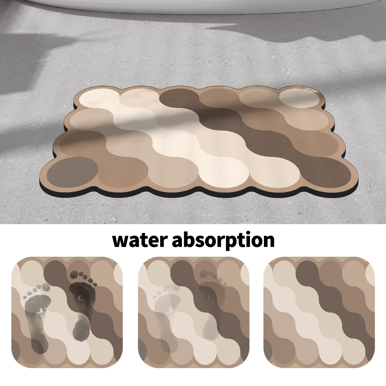 Luxury Diatomite Bathroom Show - đánh giá và giá Quick Dry Diatomite Bath Mat